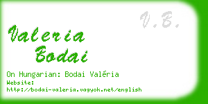 valeria bodai business card